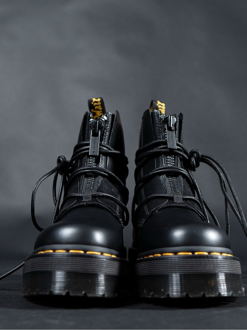 Dr. Martens Jarrick II Black Laced Leather Platform Boots